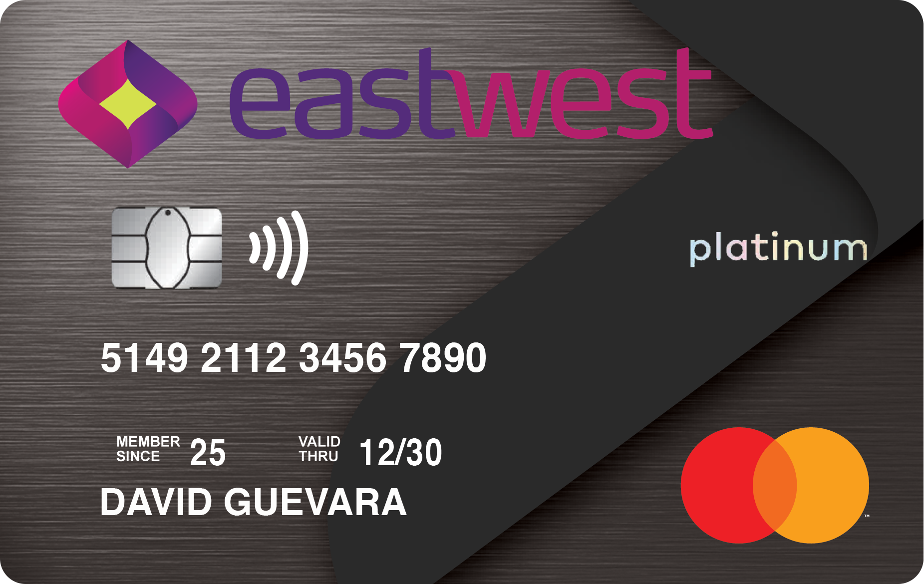 EastWest Platinum Mastercard card design