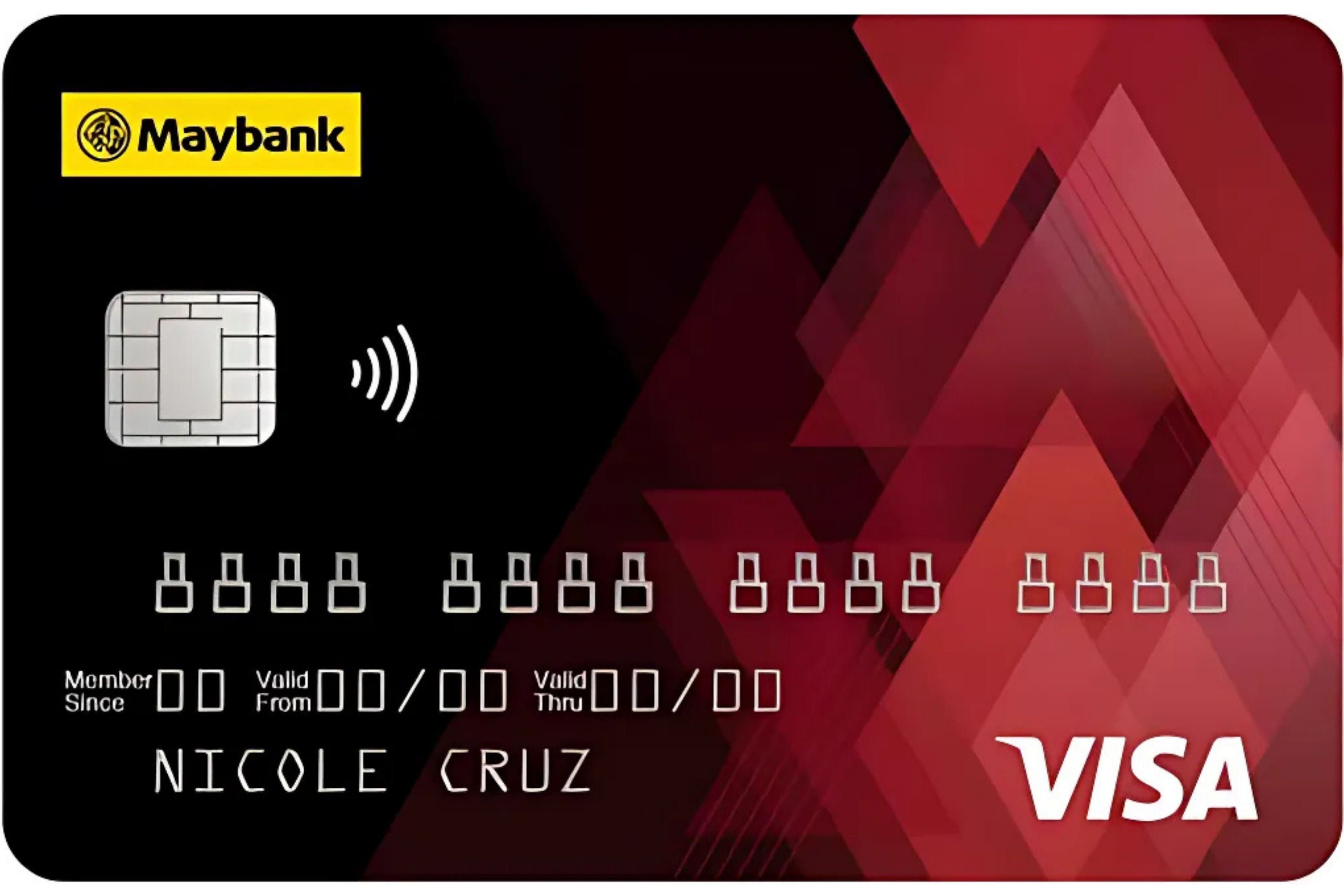 Maybank Classic Visa card design