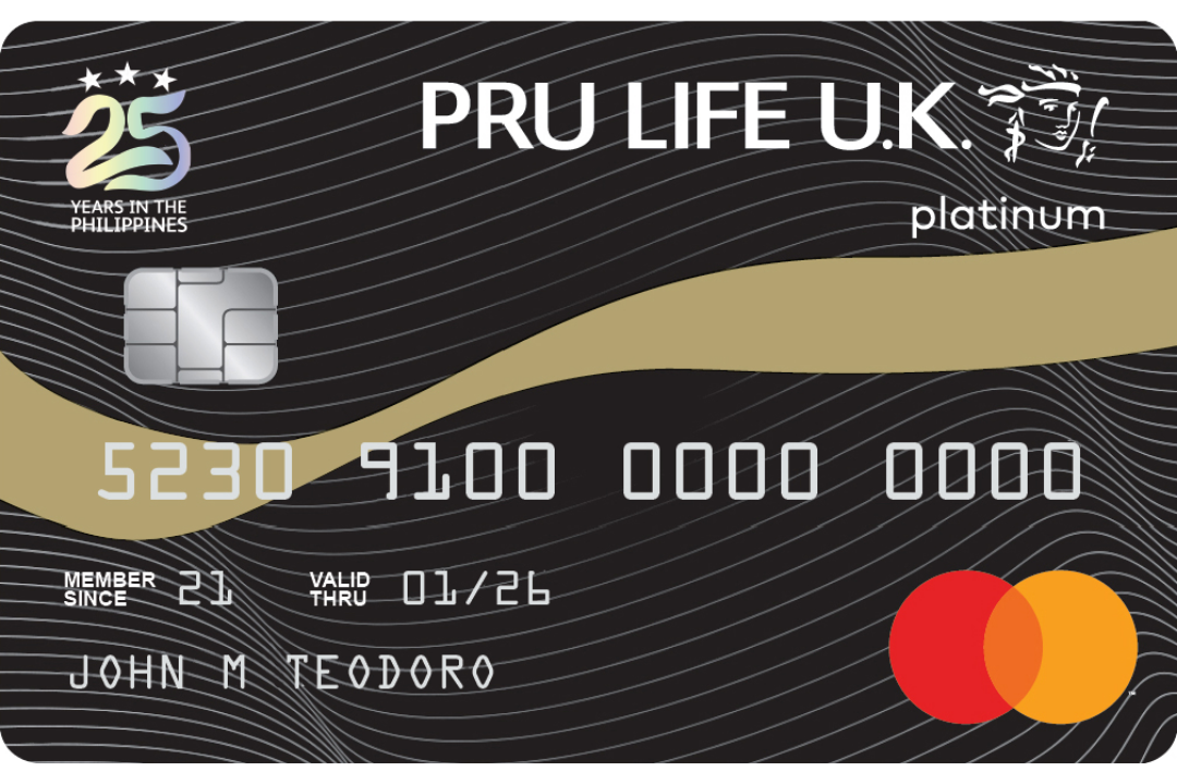 PRU Life UK Platinum Mastercard card design