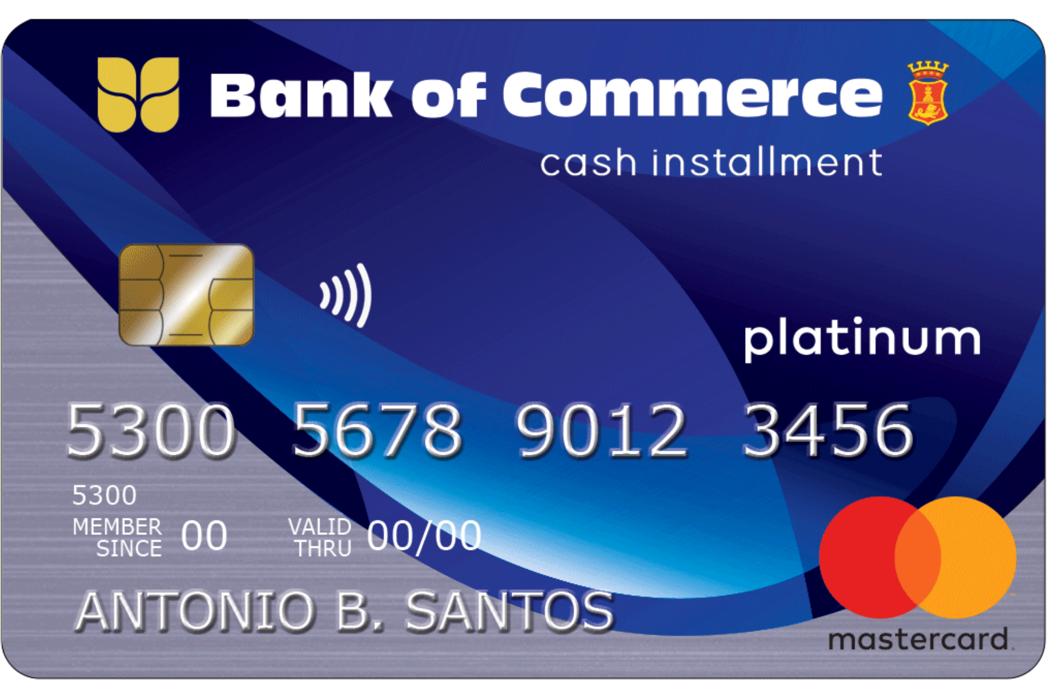 BOC Cash Installment Platinum Mastercard card design