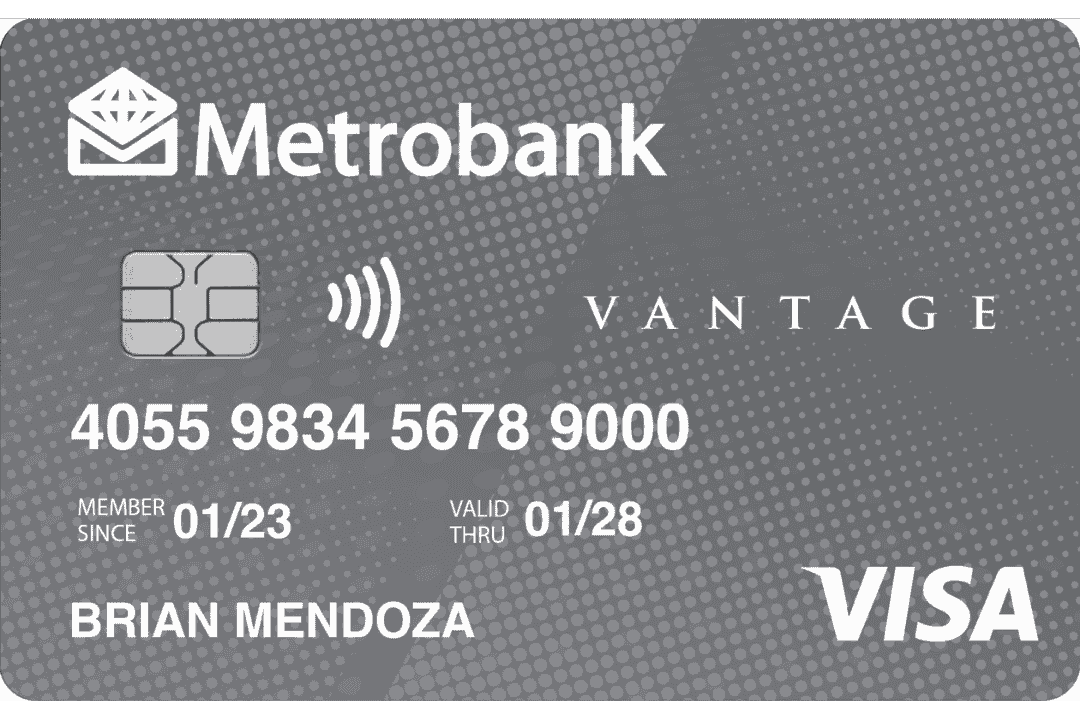 Metrobank Vantage Visa card design