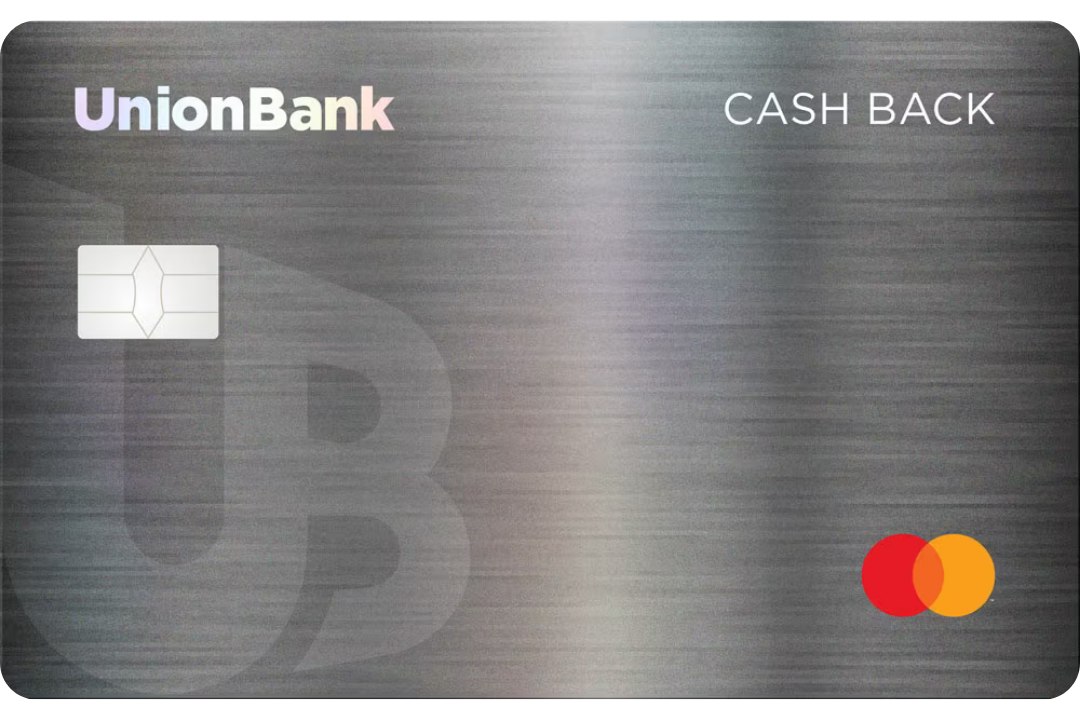 UnionBank Cash Back Titanium Mastercard card design