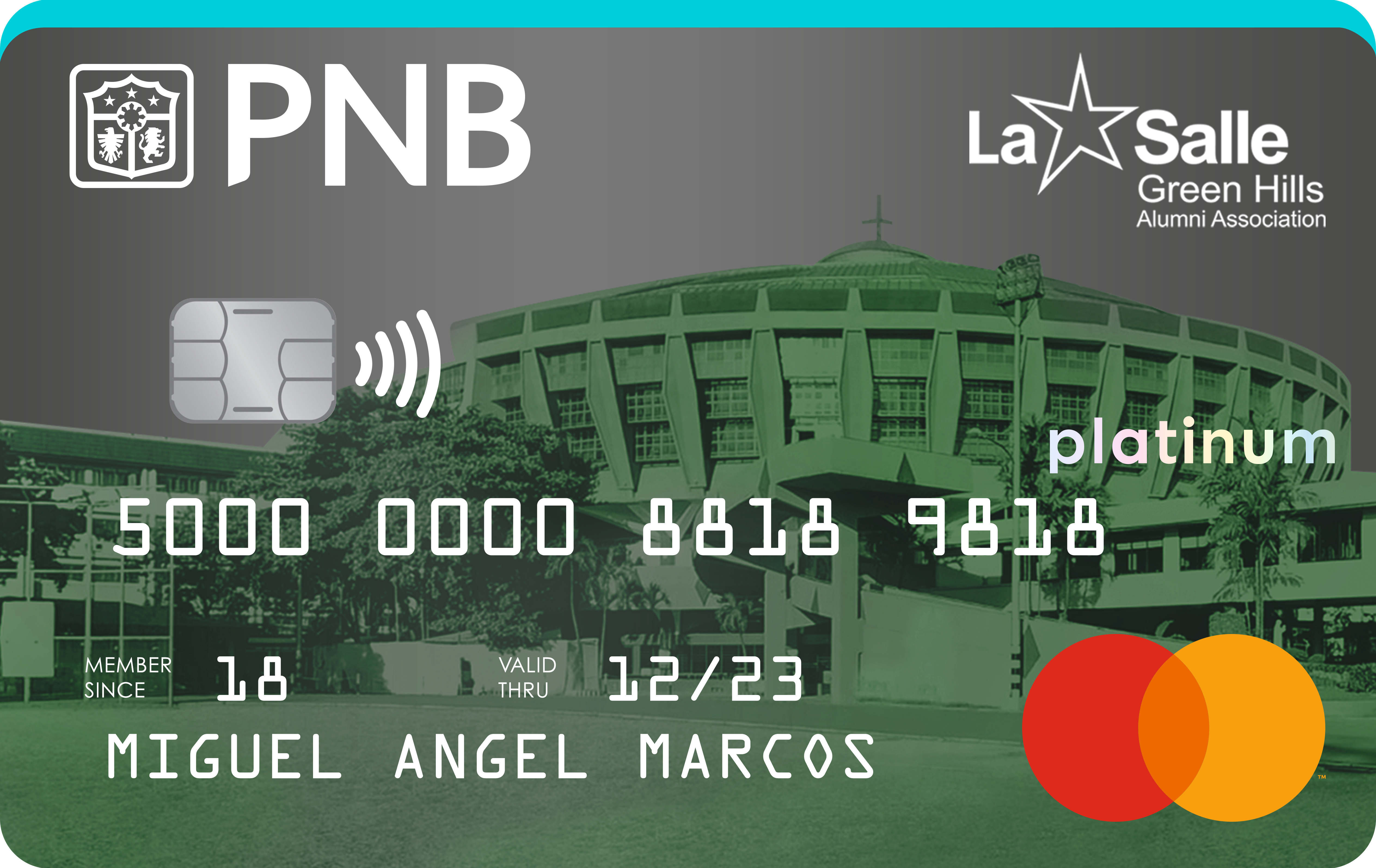 ⚯ PNB-La Salle Green Hills Alumni Association Platinum Mastercard card design