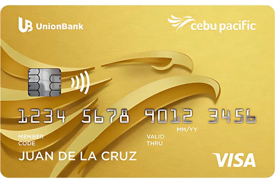 UnionBank Cebu Pacific Gold Visa card design