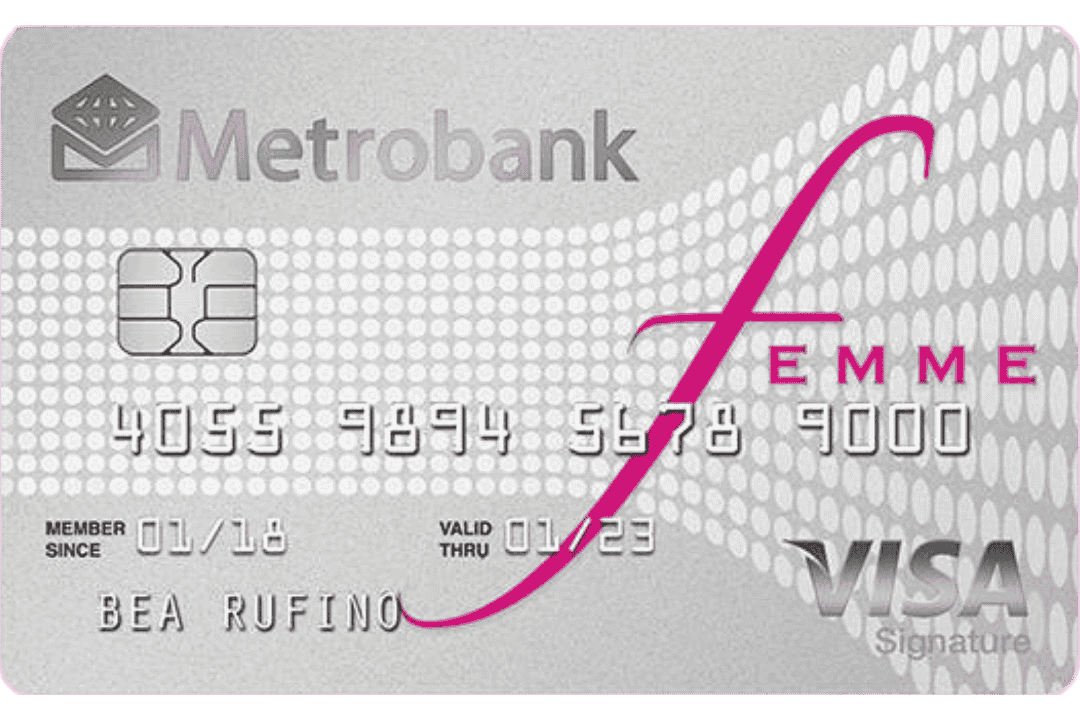 Metrobank Femme Signature Visa card design