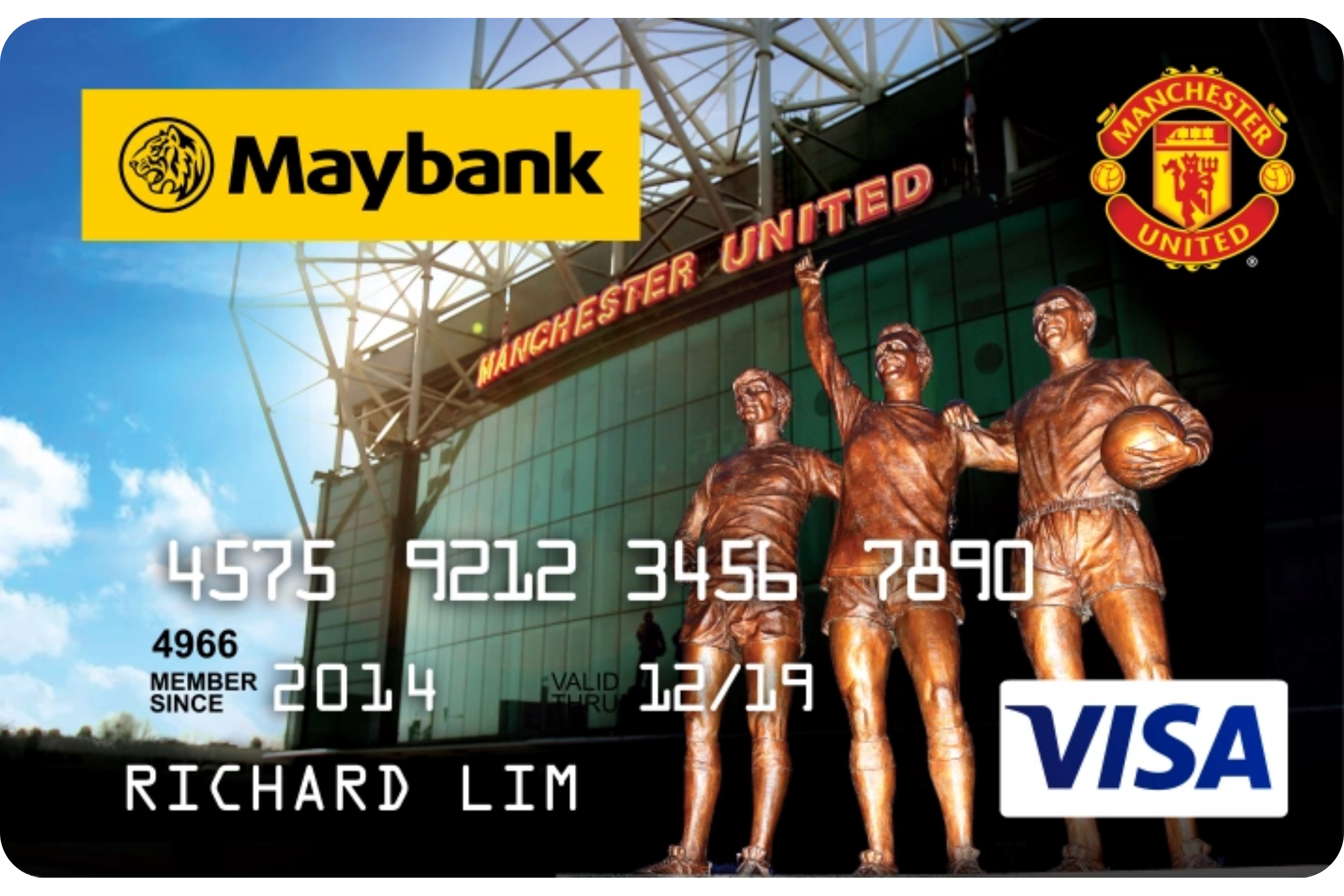 ⚯ Maybank Manchester United Visa card design
