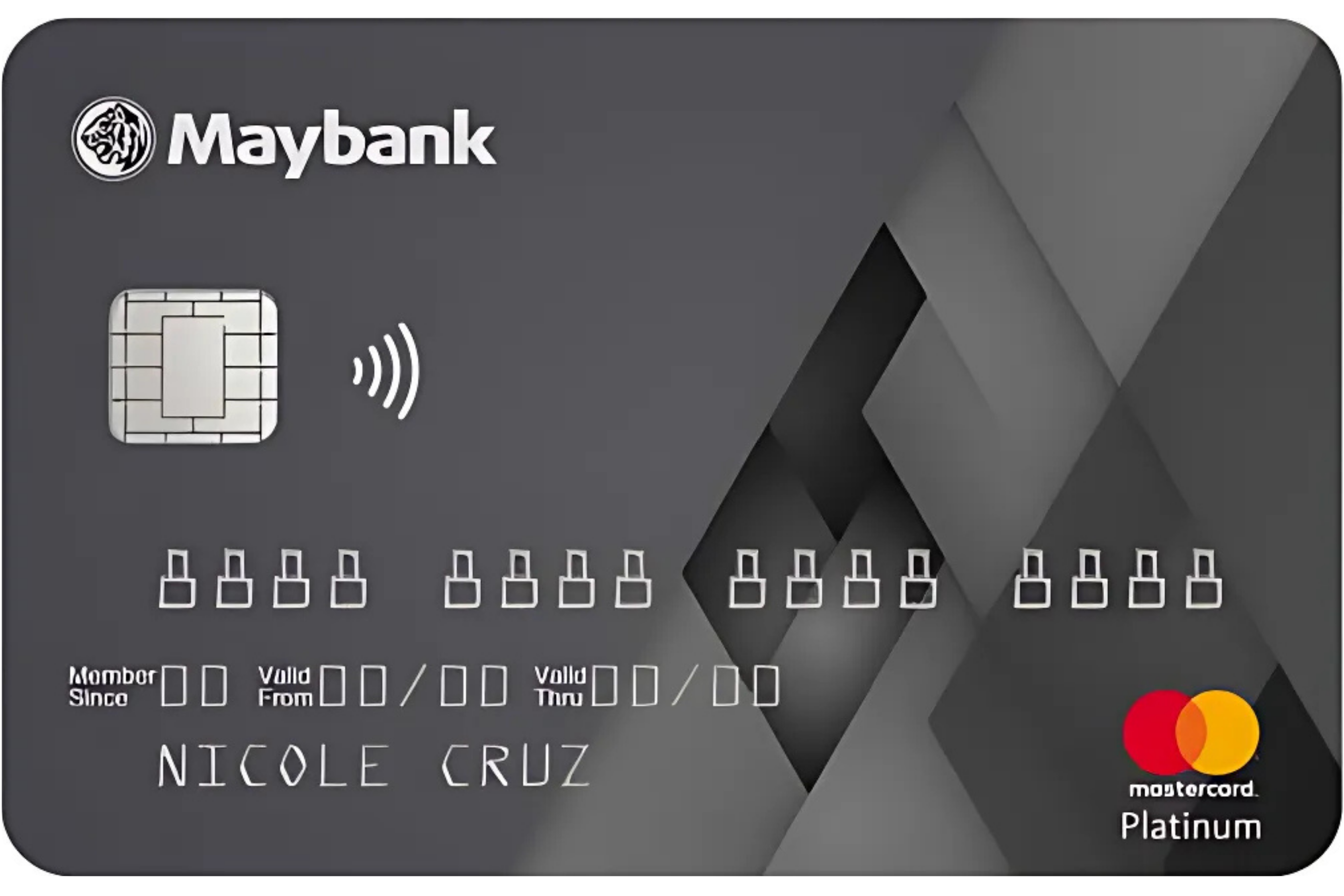 Maybank Platinum Mastercard card design