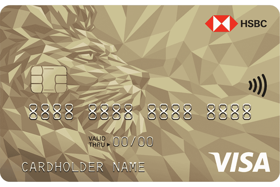 HSBC Cash Back Gold Visa card design