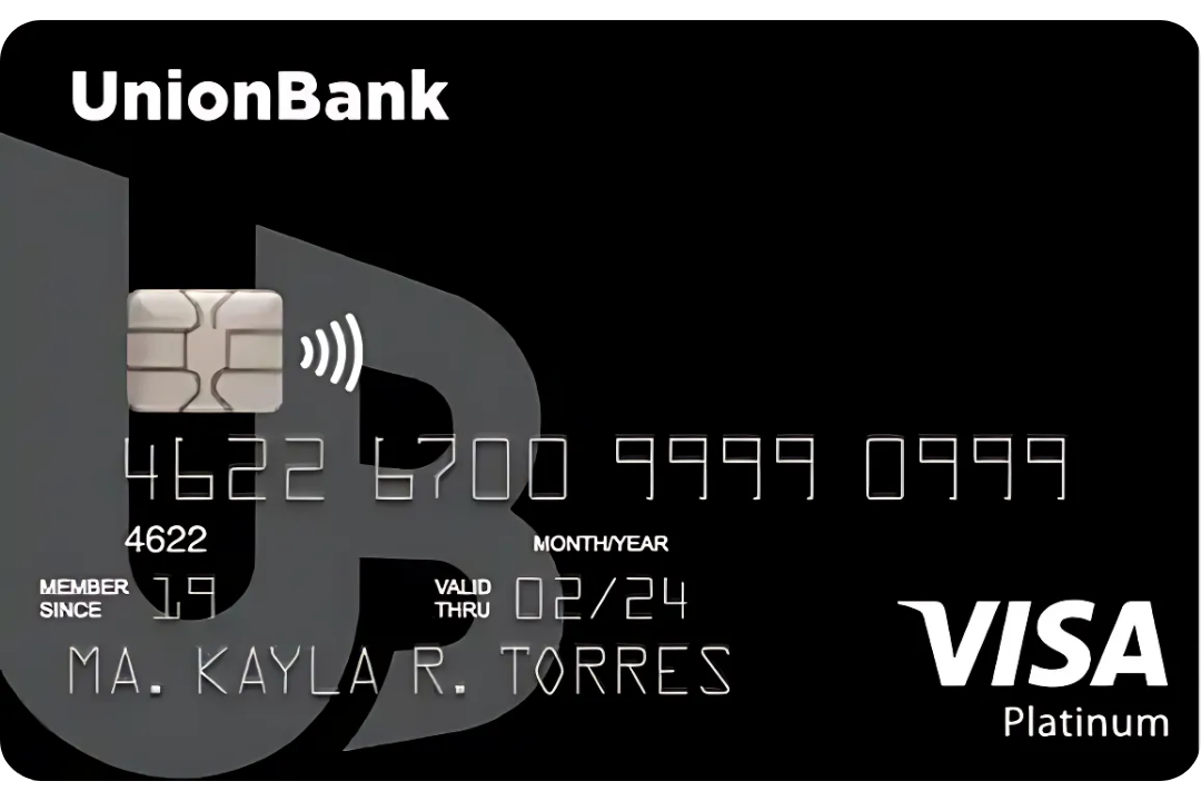 UnionBank Visa Platinum card design
