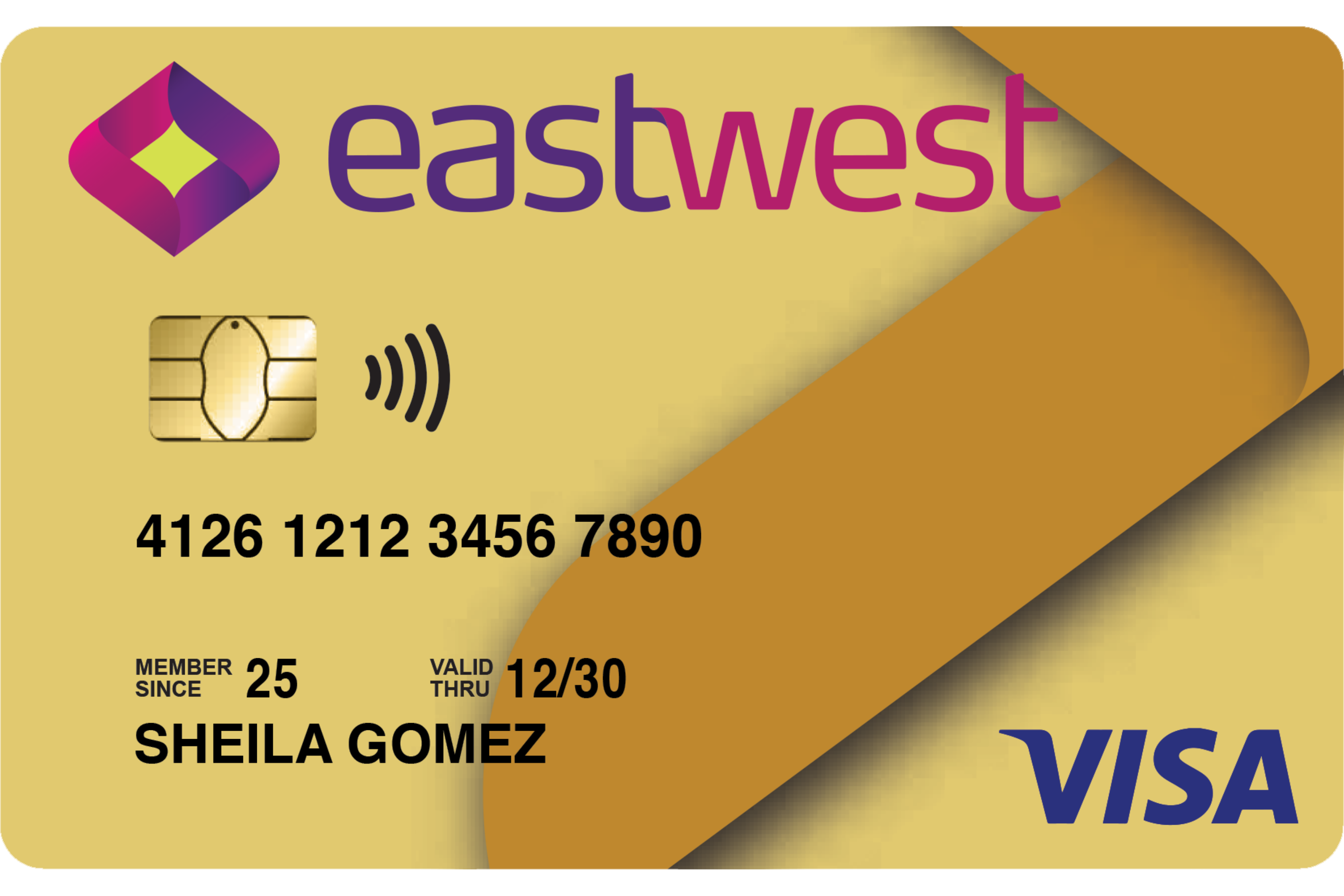EastWest Gold Visa card design