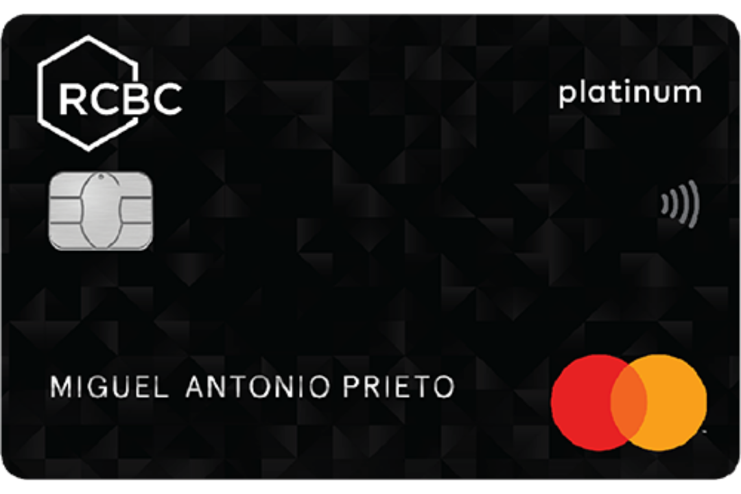 RCBC Black Card Platinum Mastercard card design