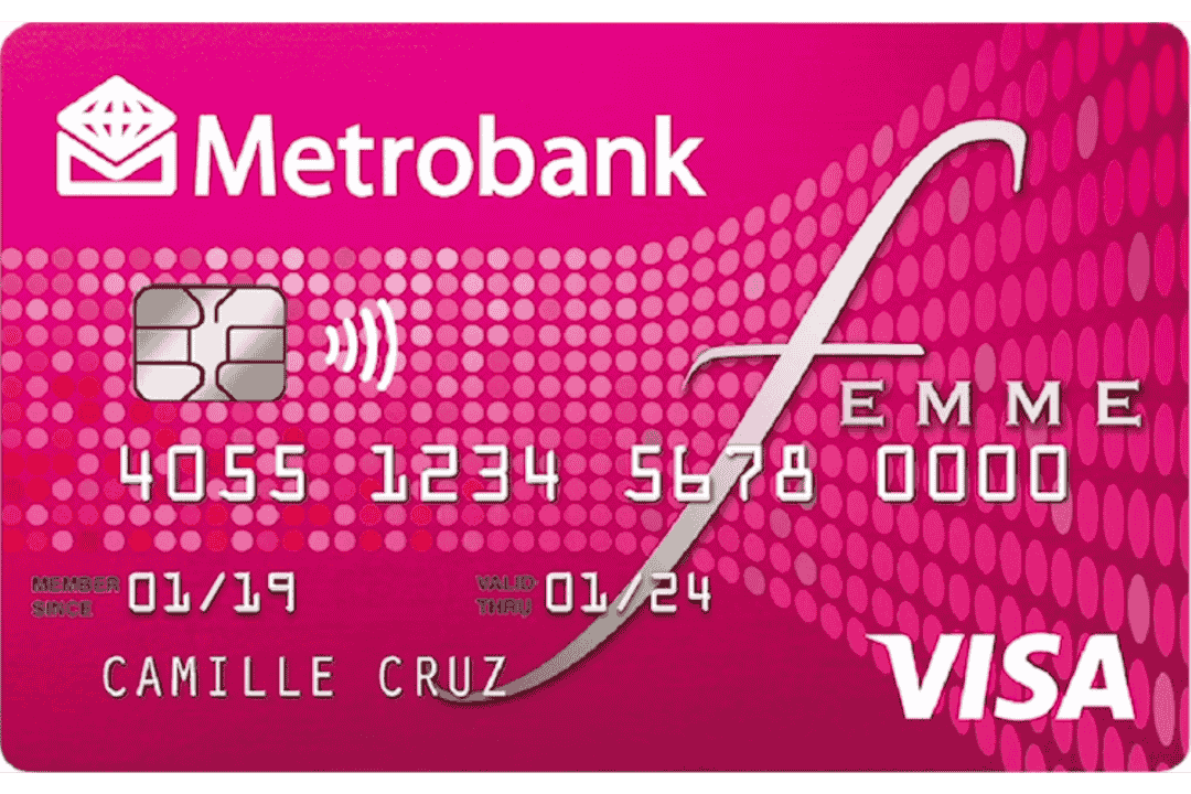 Metrobank Femme Visa card design