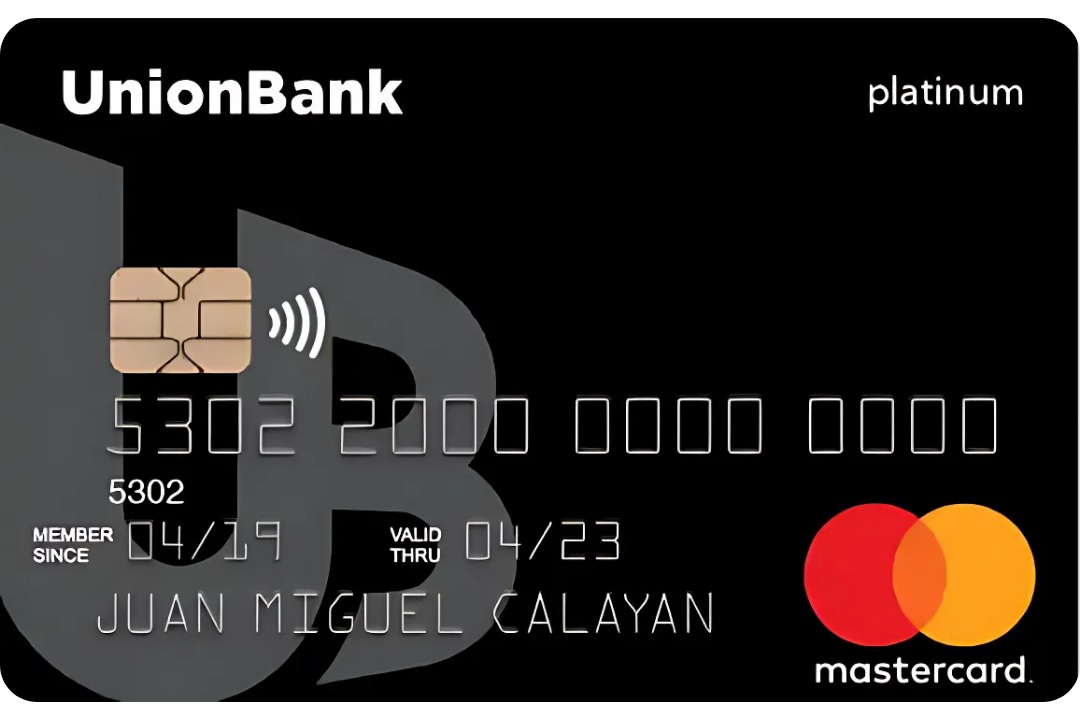 UnionBank Platinum Mastercard card design