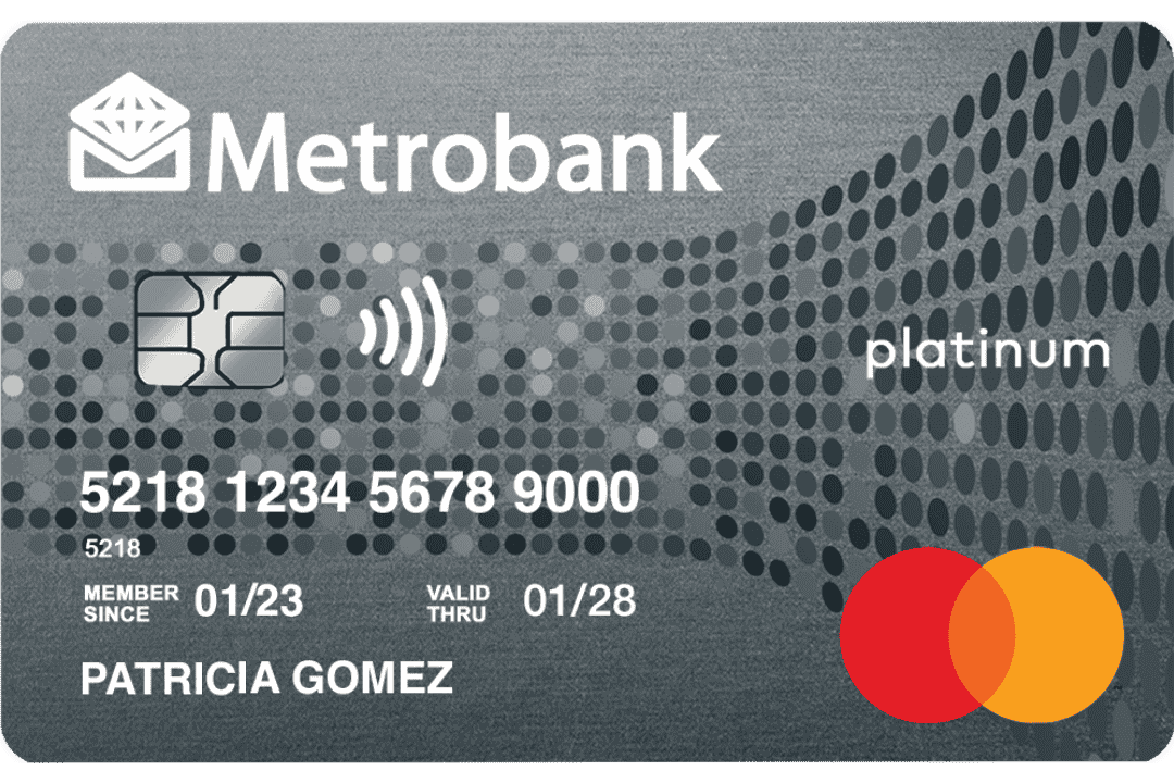 Metrobank Platinum Mastercard card design