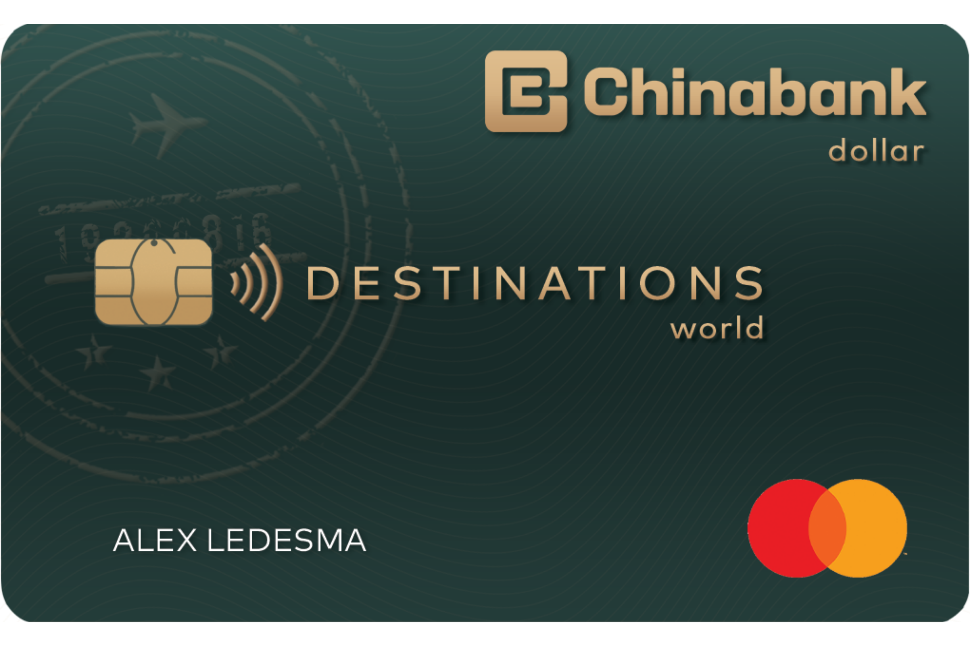 Chinabank Destinations World Dollar Mastercard card design