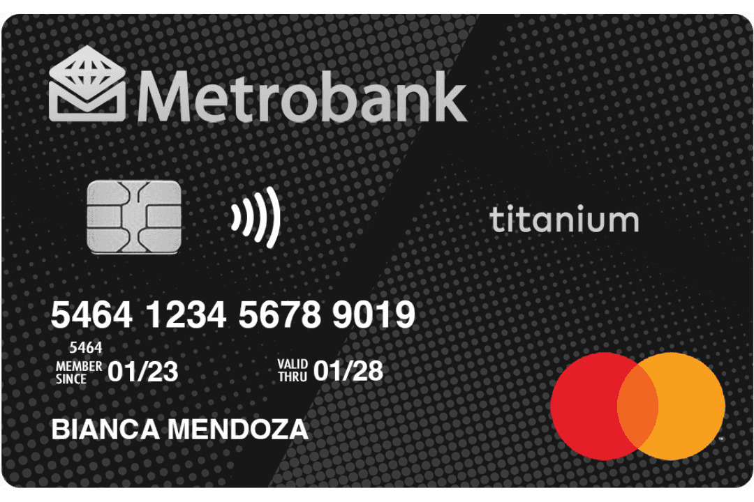 Metrobank Titanium Mastercard card design