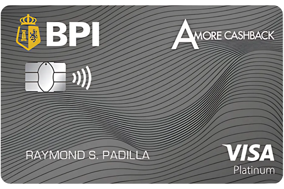 BPI Amore Cashback Visa Platinum card design