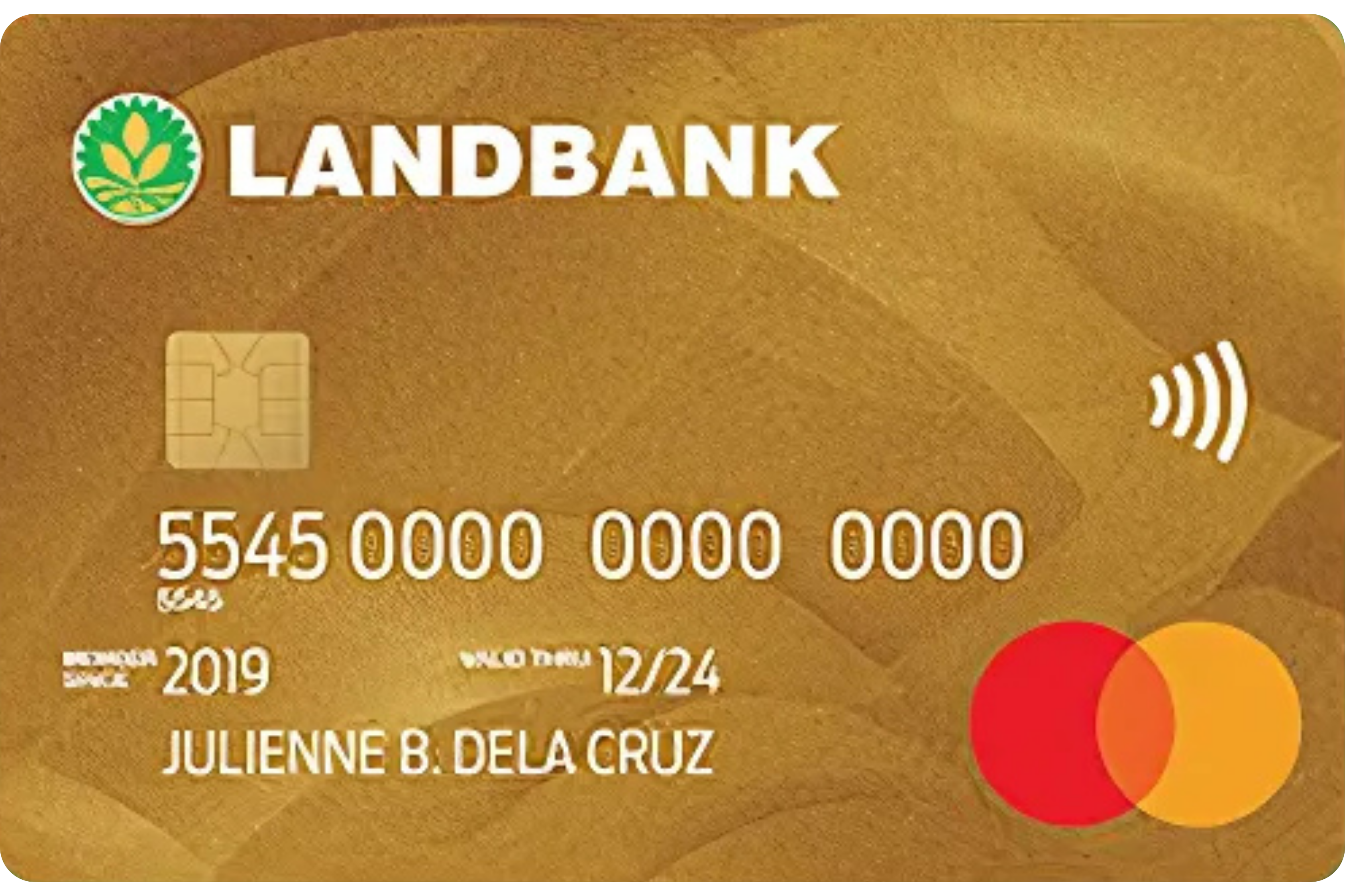 Landbank Gold Mastercard card design