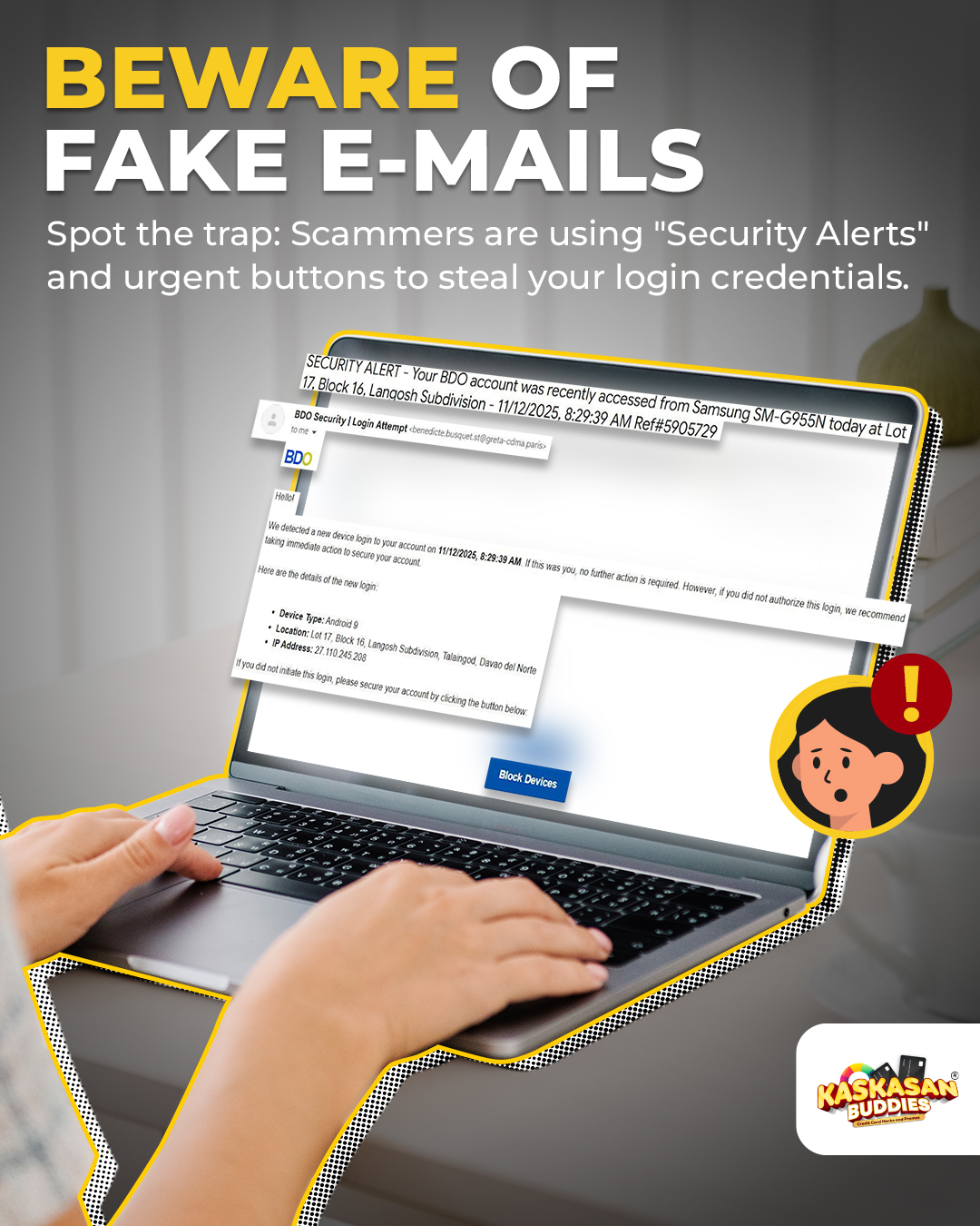 BEWARE OF FAKE E-MAILS! đ¨