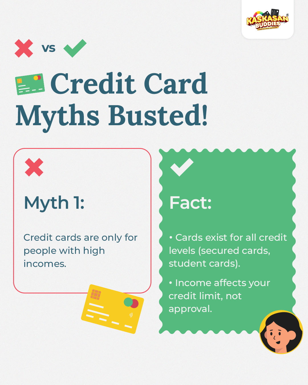 Credit cards are only for rich people.