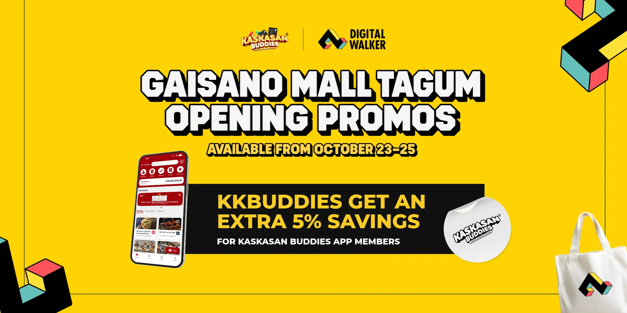 Digital Walker Opening Promos: Extra 5% Savings for KKBuddies promotional artwork