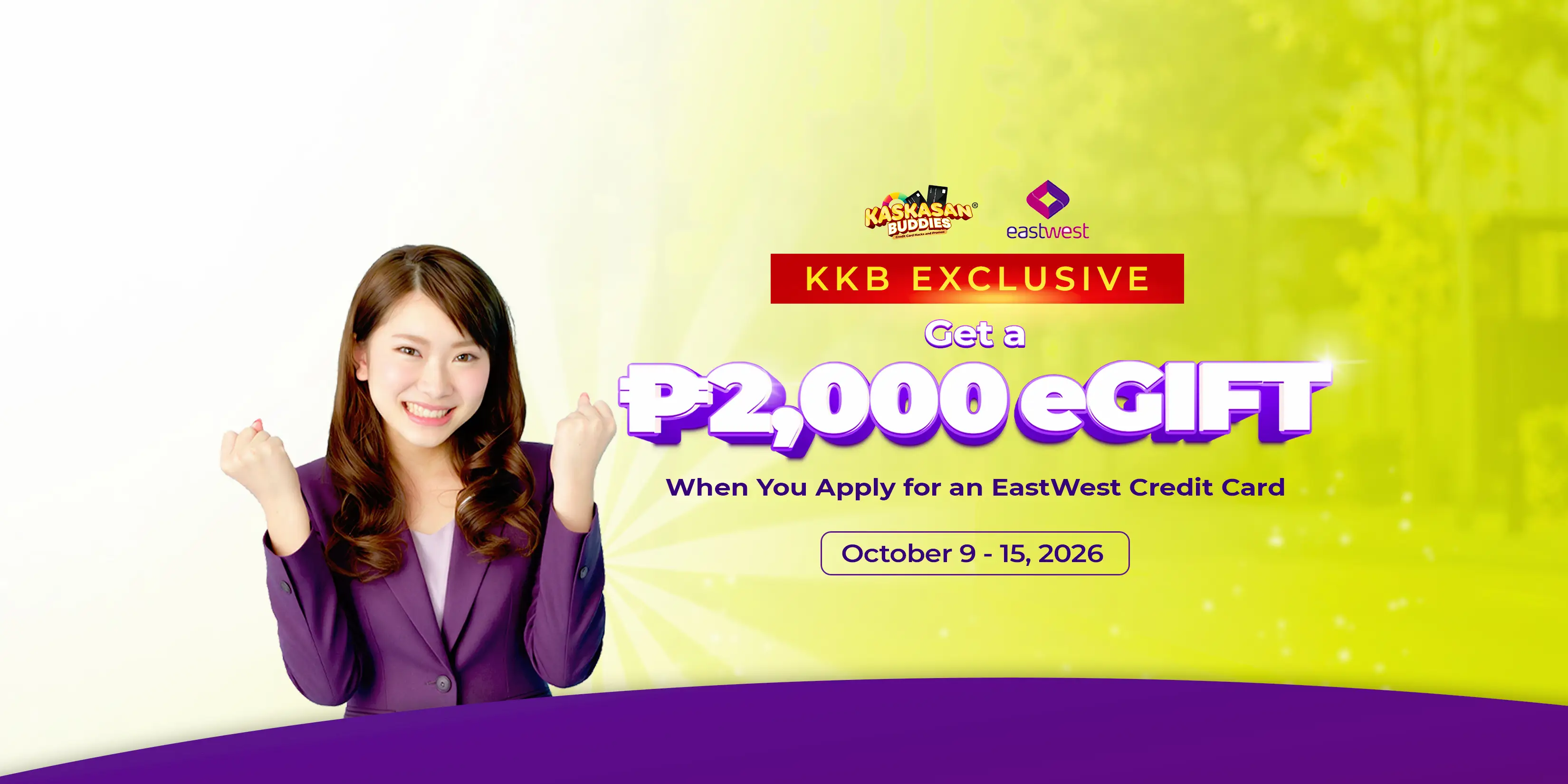 KKB Exclusive: ₱2,000 Giftaway E-Voucher with EastWest 🎁 promotional artwork