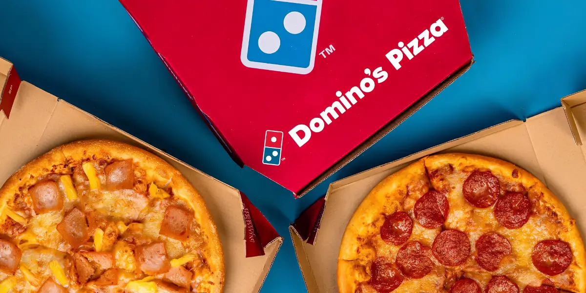 50% OFF at Domino's Pizza promotional artwork
